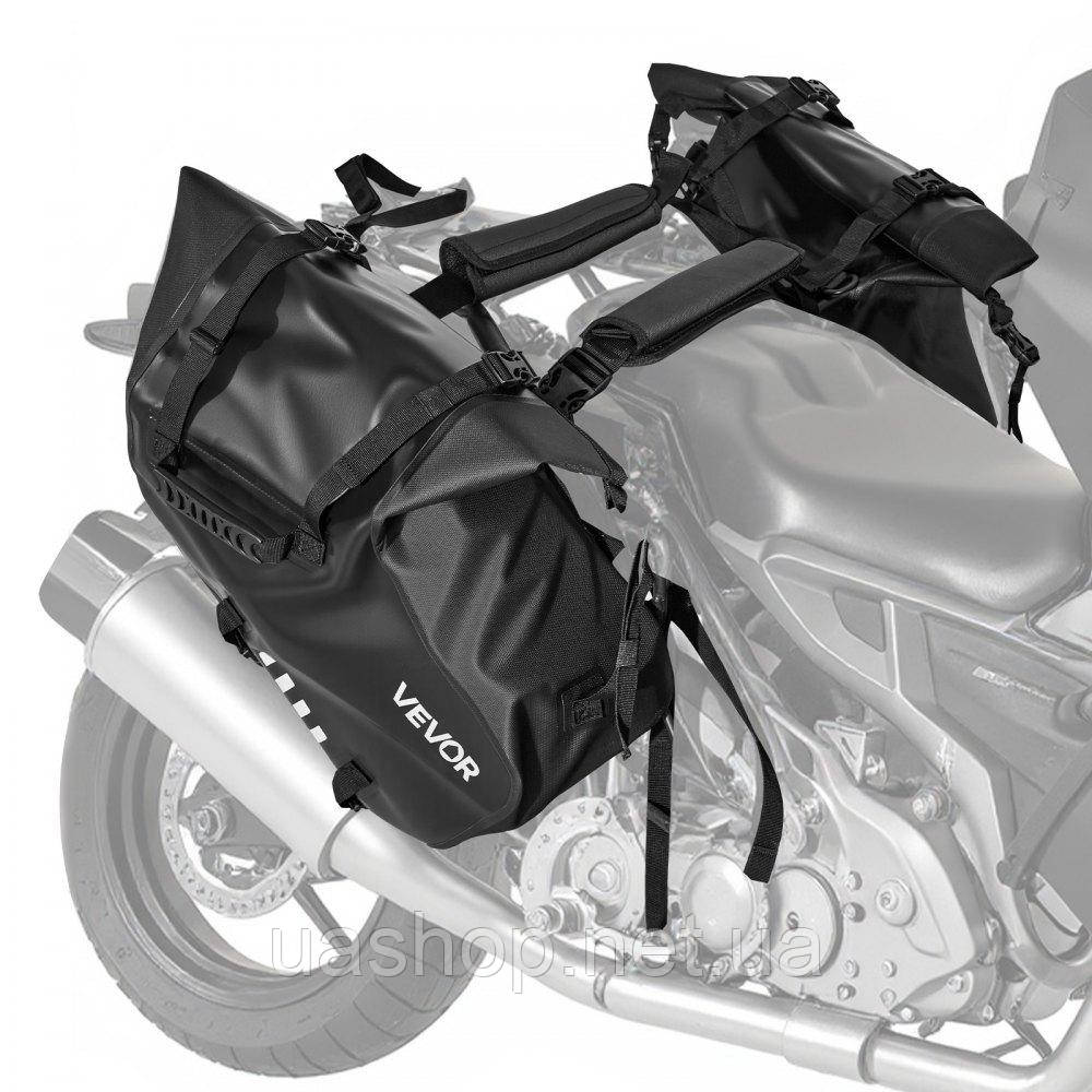 Vevor 310654 Сумка для мотоцикла, підсідлова сумка для мотоцикла, 14 л x 2, водонепроникна, велика бічна підсідлова сумка для