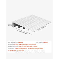 Vevor 314246 Пандус на пороги, 550x865x115 мм, пандус для інвалідних колясок із алюмінієвого сплаву з вантажопідйомністю 360 кг,
