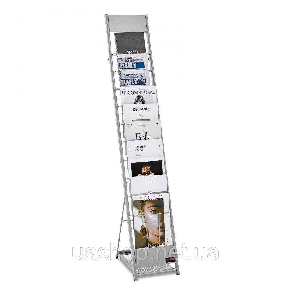 Vevor 315097 Підставка для брошур, стійка для журналів з 10 кишенями, підставка для літератури, тримач для каталогів, похила