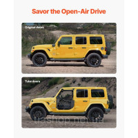 Vevor 310686 Трубчасті двері Jeep у мисливському стилі (2-дверні) з надміцними петлями та оригінальним механізмом блокування,
