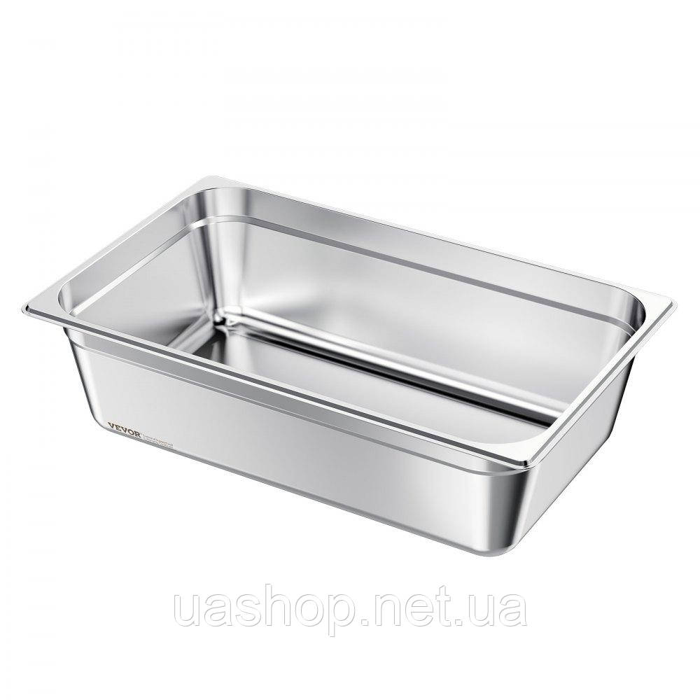 Vevor 311718 Харчовий контейнер Gastronorm для готелів, каструля, нержавіюча сталь, 1 упаковка, 20,5 л