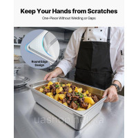 Vevor 311718 Харчовий контейнер Gastronorm для готелів, каструля, нержавіюча сталь, 1 упаковка, 20,5 л Vevor 311718 Харчовий контейнер Gastronorm для готелів, каструля, нержавіюча сталь, 1 упаковка, 20,5 л