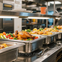 Vevor 311718 Харчовий контейнер Gastronorm для готелів, каструля, нержавіюча сталь, 1 упаковка, 20,5 л Vevor 311718 Харчовий контейнер Gastronorm для готелів, каструля, нержавіюча сталь, 1 упаковка, 20,5 л