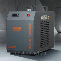Vevor 312706 Промисловий водяний чиллер, CW-5202, система водяного охолодження з вбудованим компресором, ємність бака для води 7