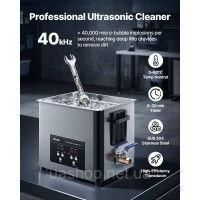 Vevor 313480 Ультразвукова мийка 10 L, професійна ультразвукова мийка з кошиком для чищення та цифровим дисплеєм, промислова мийка Vevor 313480 Ультразвукова мийка 10 L, професійна ультразвукова мийка з кошиком для чищення та цифровим дисплеєм, промислова мийка