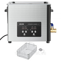 Vevor 313480 Ультразвукова мийка 10 L, професійна ультразвукова мийка з кошиком для чищення та цифровим дисплеєм, промислова мийка Vevor 313480 Ультразвукова мийка 10 L, професійна ультразвукова мийка з кошиком для чищення та цифровим дисплеєм, промислова мийка