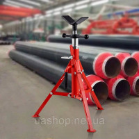 Vevor 313488 Стійка для труб з вуглецевої сталі V-Head Max. Вантажопідйомність 1134 кг Опора для труб Висота регулюється від 61 до