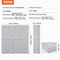 Vevor 315128 Дерев'яна перегородка для кімнати, 4-панельна складна перегородка для забезпечення конфіденційності, перегородка для Vevor 315128 Дерев'яна перегородка для кімнати, 4-панельна складна перегородка для забезпечення конфіденційності, перегородка для