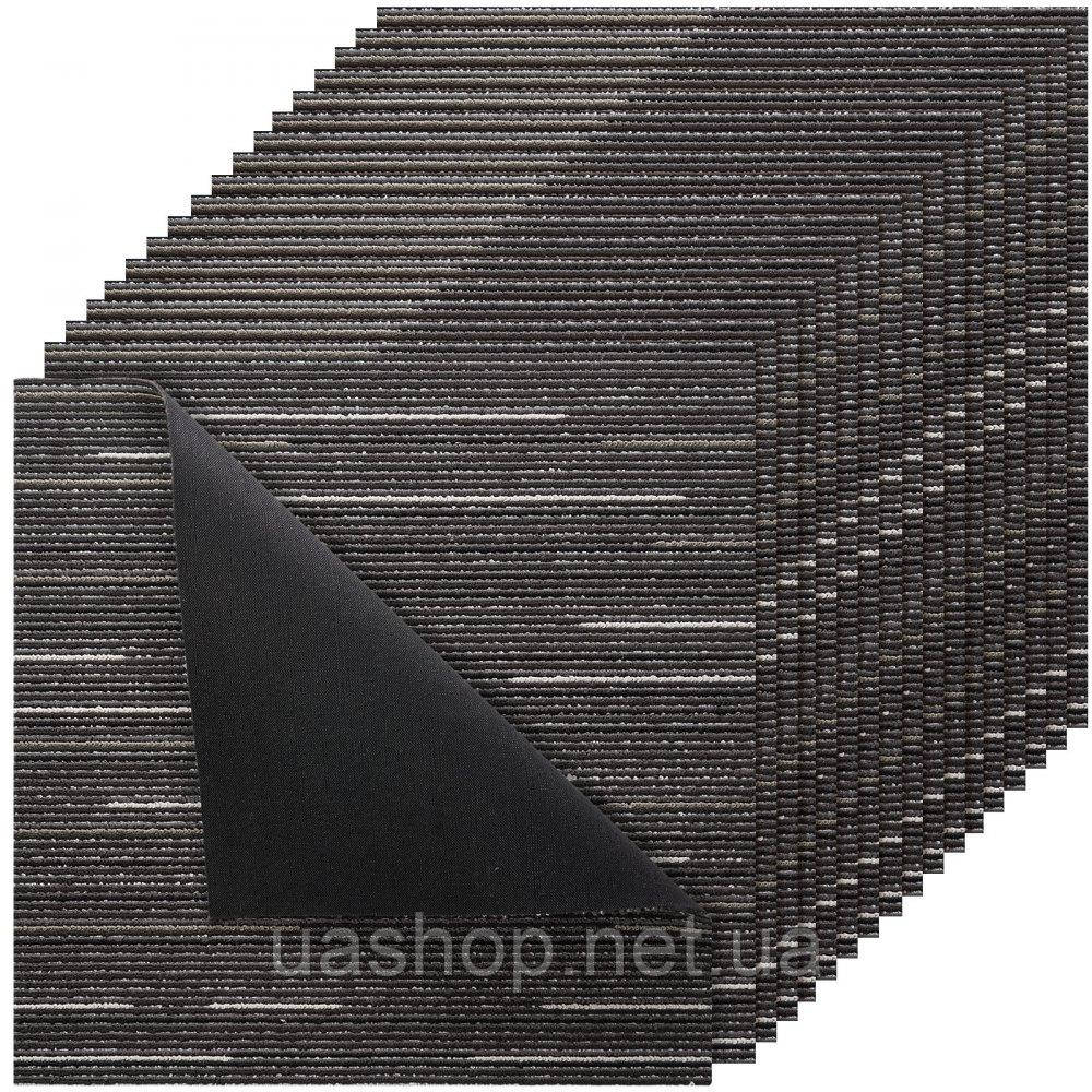 Vevor 316025 Килимова плитка 609,6 x 609,6 x 6 мм, упаковка з 24 штук, модульне килимове покриття 9 м², багаторазове килимове