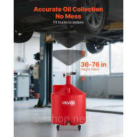 Vevor 310756 Візок для збору олії 68L, візок для збору олії з регульованою висотою бункера, контейнер для збору олії з колесами,