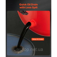Vevor 310758 Візок для збору олії 30 л, візок для збору олії з регульованою висотою лійки, портативний контейнер для збору олії з