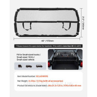 Vevor 313583 Автомобіль Dog Guard Car Barrier Pet Barrier 116cm Wide Truck Partition Vevor 313583 Автомобіль Dog Guard Car Barrier Pet Barrier 116cm Wide Truck Partition