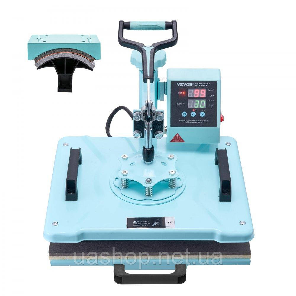 Vevor 312861 Термопрес 30x38 см 2 в 1 Прес для склянок Зелені футболки