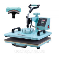 Vevor 312861 Термопрес 30x38 см 2 в 1 Прес для склянок Зелені футболки Vevor 312861 Термопрес 30x38 см 2 в 1 Прес для склянок Зелені футболки