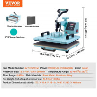 Vevor 312863 Прес для термопереносу 30x38 см 5 в 1 30 унцій Стакан Прес Футболки Vevor 312863 Прес для термопереносу 30x38 см 5 в 1 30 унцій Стакан Прес Футболки