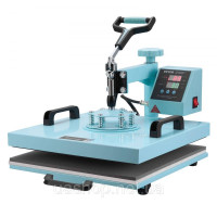 Vevor 312864 Термопрес 38x38 см 5 в 1 Прес для склянок Зелені футболки Vevor 312864 Термопрес 38x38 см 5 в 1 Прес для склянок Зелені футболки