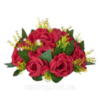 Vevor 318054 10x Art Flowers Квіткові кульки Штучна квіткова композиція 24x24x12cm Червона