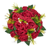 Vevor 318054 10x Art Flowers Квіткові кульки Штучна квіткова композиція 24x24x12cm Червона