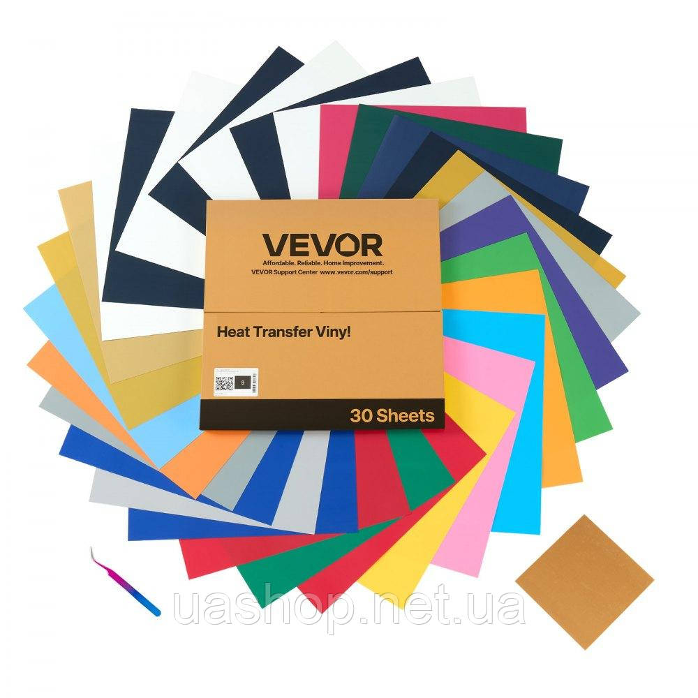 Vevor 312930 Вінілова плівка для термопереносу, 30 аркушів, 304,8x304,8 мм