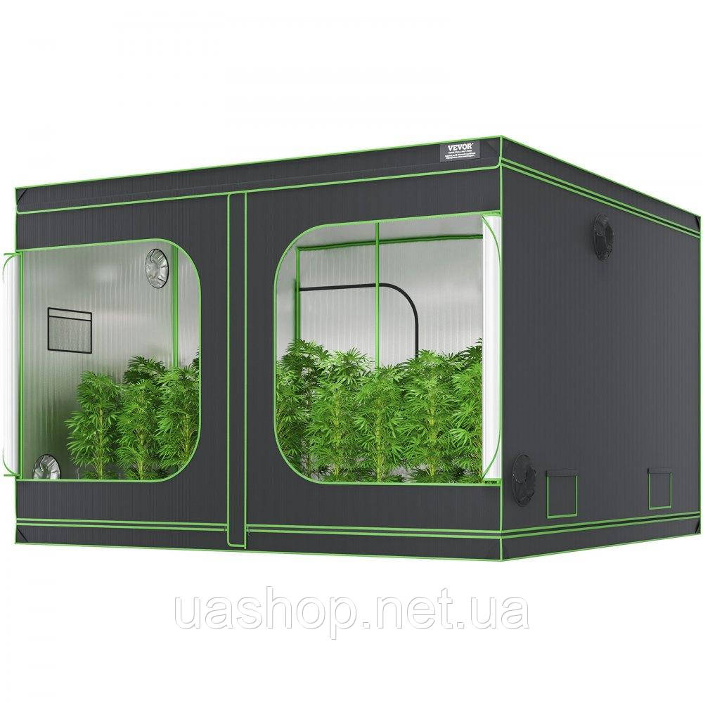 Vevor 317103 Growbox 305 x 305 x 203 см Теплиця зі сталевого каркасу 19 мм та оксфордської тканини 600D Навантаження на теплицю 60
