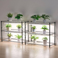 Vevor 317120 Стійка для рослин DIY з лампами для вирощування, підставка для рослин на колесах, повноспектрове освітлення 192 Вт