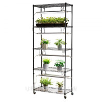 Vevor 317120 Стійка для рослин DIY з лампами для вирощування, підставка для рослин на колесах, повноспектрове освітлення 192 Вт