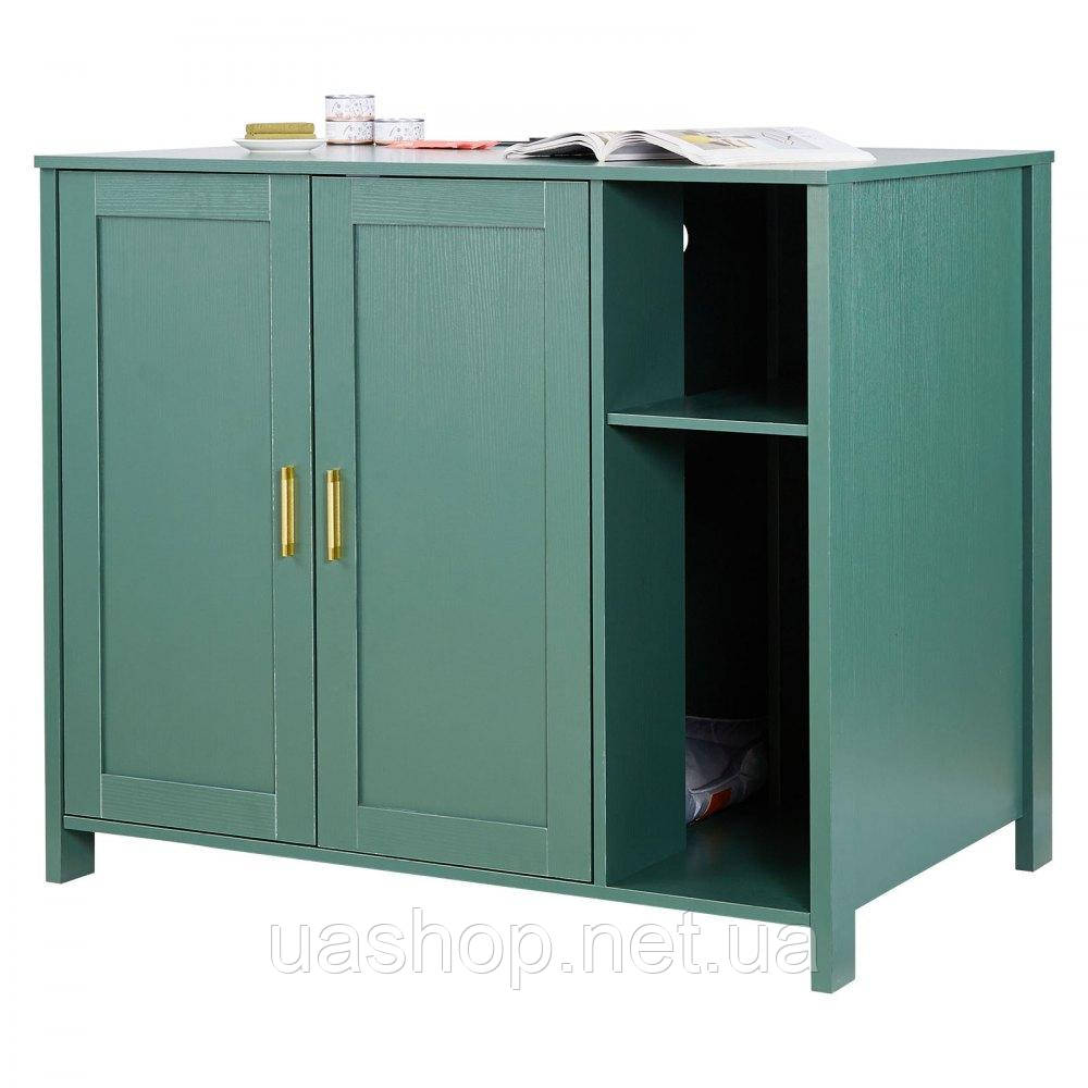 Vevor 313680 Шафа для котячого туалету, 1050x680x885 мм, шафа для котячого туалету з вбудованою розеткою, шухлядою та знімною