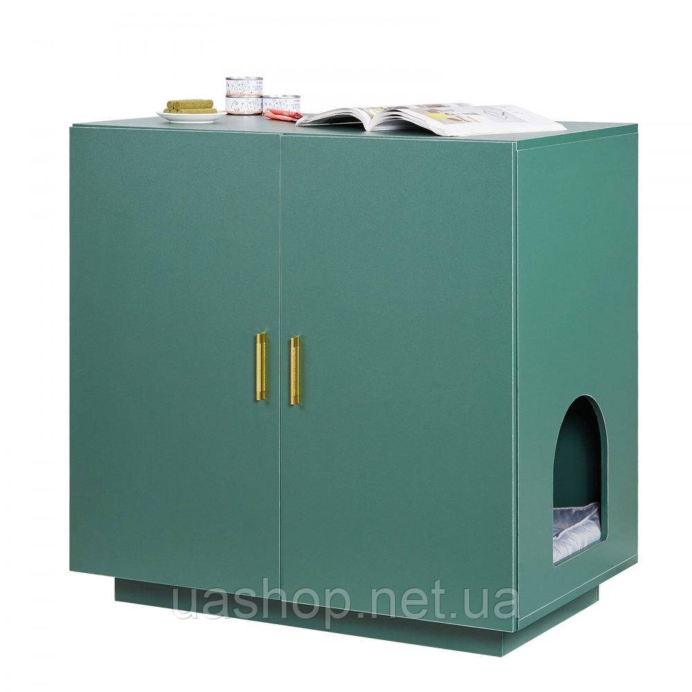 Vevor 313681 Котяча шафа, шафа для котячого туалету 800x500x790 мм, дерев'яний котячий туалет з вентиляційними отворами, меблі для