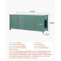 Vevor 313684 Котячий туалет, 1200x450x500 мм, Котячий туалет з 4 дверцятами та 2 входами, Шафа для котячого туалету для приміщень, Vevor 313684 Котячий туалет, 1200x450x500 мм, Котячий туалет з 4 дверцятами та 2 входами, Шафа для котячого туалету для приміщень,