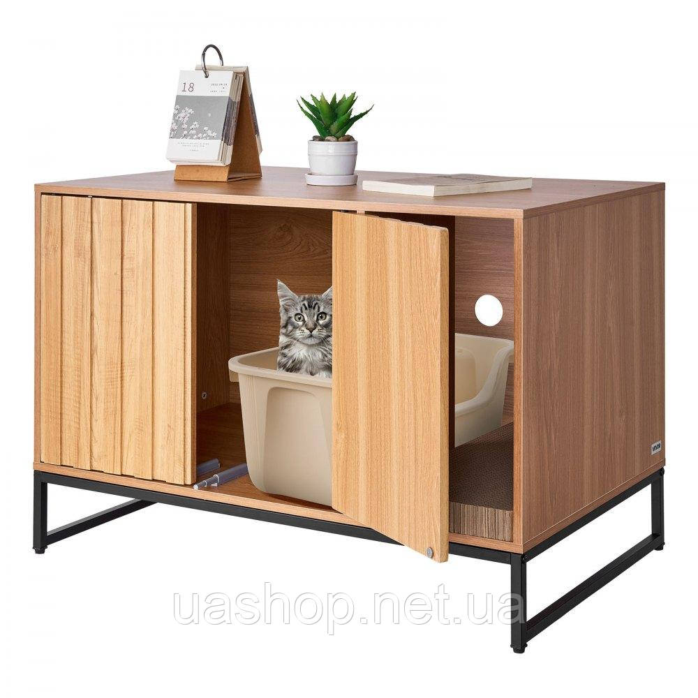 Vevor 313687 Шафа для котячого туалету, 800x510x568 мм, Котячий туалет з подушечкою та місцем для зберігання, Шафа для котячого