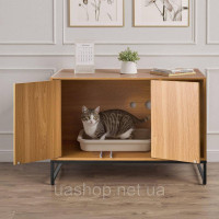 Vevor 313687 Шафа для котячого туалету, 800x510x568 мм, Котячий туалет з подушечкою та місцем для зберігання, Шафа для котячого Vevor 313687 Шафа для котячого туалету, 800x510x568 мм, Котячий туалет з подушечкою та місцем для зберігання, Шафа для котячого