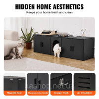 Vevor 313690 Котяча шафа, 1,47x0,46x0,45 м, Котячий туалет, Туалетна шафа з двоспальним ліжком, Дерев'яний будиночок для домашніх Vevor 313690 Котяча шафа, 1,47x0,46x0,45 м, Котячий туалет, Туалетна шафа з двоспальним ліжком, Дерев'яний будиночок для домашніх