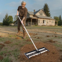 Vevor 318134 Lawn Racles з рівнем STEM Grake Up Levelingrake Lawn Care 254x762 мм
