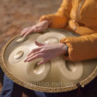 Vevor 317238 Барабан Handpan, 55 см, 9-тональний сталевий барабан з язичком, 432 Гц, ре мінор, із плетеним захистом країв, 2