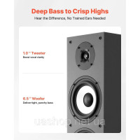 Vevor 316308 Підлогова акустична система, 2-смугова Hi-Fi, 200 Вт, 70 Гц–20 кГц, 2,54 см ВЧ-динамік