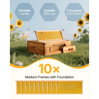 Vevor 313834 Bee Hive Zander 10-рамковий вулик Bee Box Товари для бджільництва Vevor 313834 Bee Hive Zander 10-рамковий вулик Bee Box Товари для бджільництва