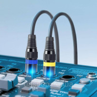 Vevor 316317 Кабель XLR 30,48 м, упаковка з 2 шт., балансні мікрофонні кабелі DMX (чоловічий-жіночий), позолочені 3-контактні