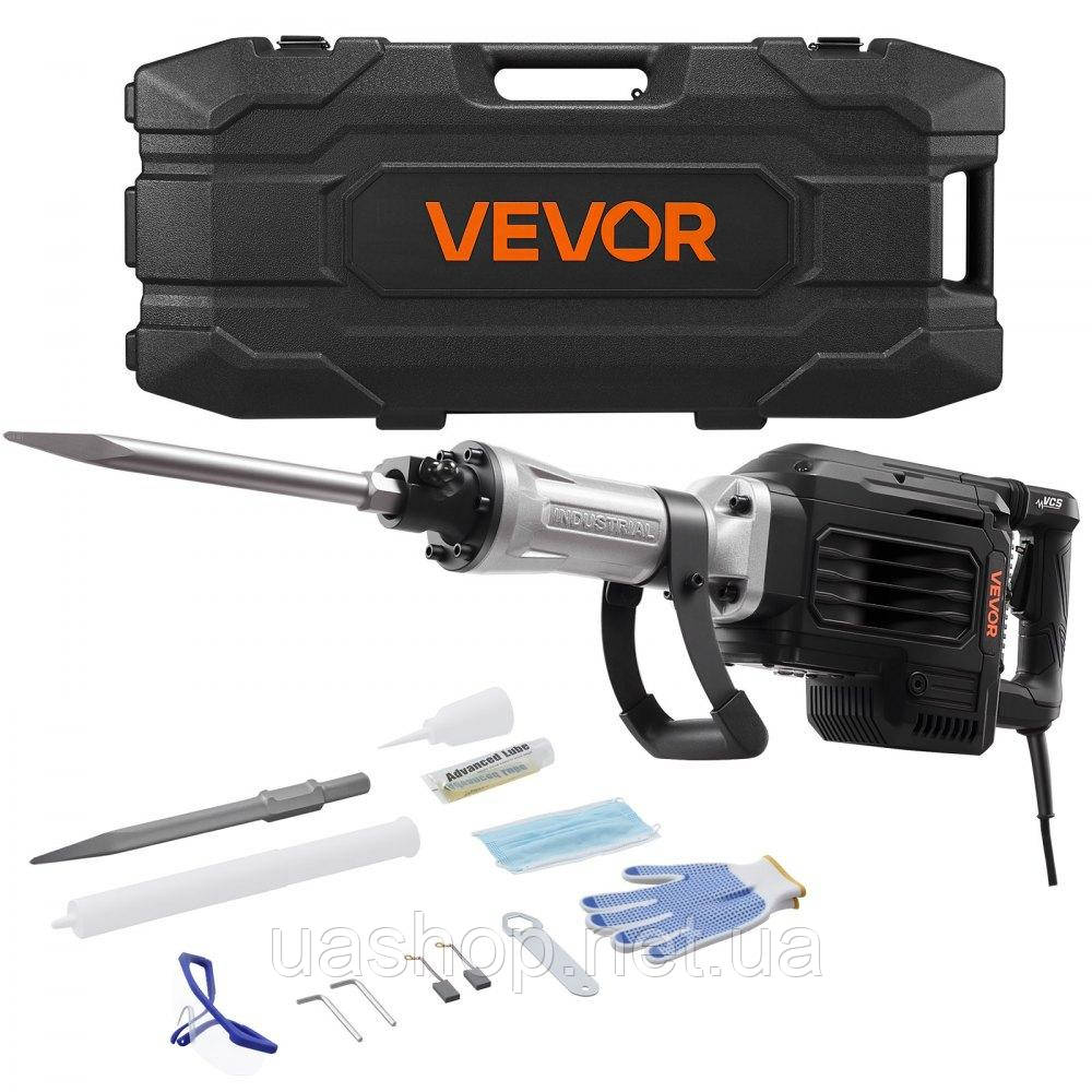 Vevor 318294 Електричний бетонний молоток Demolition Hammer 3000 Вт, 1700 ударів за хвилину, відбійний молоток із загостреним