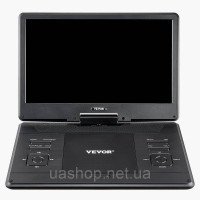 Vevor 316354 Портативний DVD-програвач з поворотним HD-екраном (358 мм), вбудованим акумулятором з часом роботи 4,5-5 годин, 2 Vevor 316354 Портативний DVD-програвач з поворотним HD-екраном (358 мм), вбудованим акумулятором з часом роботи 4,5-5 годин, 2