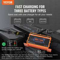 Vevor 316375 36 Вольт 12 AMP Розумний зарядний пристрій для гольф-карта EZGO D-Style IP67 ETL