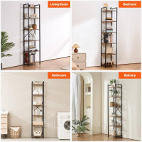 Vevor 314801 Rustic Bookcase Standregal Storage Retail Metal 6 Шари 30x40x187см