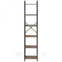 Vevor 314801 Rustic Bookcase Standregal Storage Retail Metal 6 Шари 30x40x187см