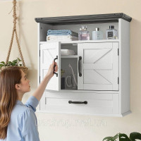 Vevor 315482 Настінна шафа для ванної кімнати з 2 дверцятами та регульованими полицями, шафа для зберігання, настінна шафа для Vevor 315482 Настінна шафа для ванної кімнати з 2 дверцятами та регульованими полицями, шафа для зберігання, настінна шафа для
