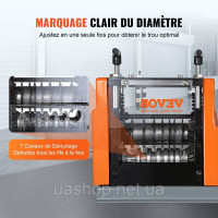 Vevor 316443 Електрична машина для зачистки кабелів φ1,5-25мм Cable Stripper 60W 7 каналів для зачистки Лезо з пружинної сталі