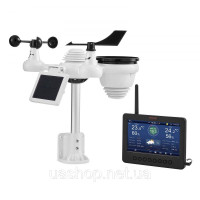Vevor 316453 Метеостанція 7-в-1 Wi-Fi 186 мм (7 дюймів) TFT-дисплей Бездротовий зовнішній датчик IPX6 Vevor 316453 Метеостанція 7-в-1 Wi-Fi 186 мм (7 дюймів) TFT-дисплей Бездротовий зовнішній датчик IPX6