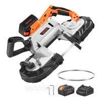 Vevor 318357 Акумуляторна стрічкова пилка 20V, глибина різання 127x115 мм, стрічкова пилка для різання металу з безщітковим