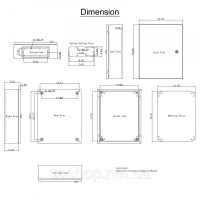 Vevor 316481 Сталевий корпус NEMA, 50 x 40 x 15 см, сталева вимикальна коробка NEMA 4X, водонепроникна та пилонепроникна IP66, Vevor 316481 Сталевий корпус NEMA, 50 x 40 x 15 см, сталева вимикальна коробка NEMA 4X, водонепроникна та пилонепроникна IP66,