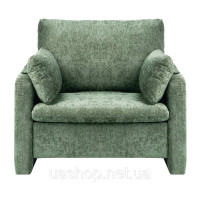 Vevor 314846 Крісло Green Accent, сучасне м'яке крісло для відпочинку з підлокітниками, тканинне крісло з товстою подушкою та