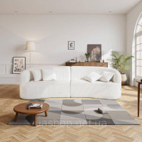 Vevor 314847 Вигнутий модульний секційний диван (284 см) з 4 подушками, велике крісло для відпочинку з широким глибоким сидінням,