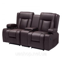 Vevor 314849 Регульований диван-реклайнер Loveseat з центральною консоллю, шкіряний диван-реклайнер зі штучної шкіри з Vevor 314849 Регульований диван-реклайнер Loveseat з центральною консоллю, шкіряний диван-реклайнер зі штучної шкіри з